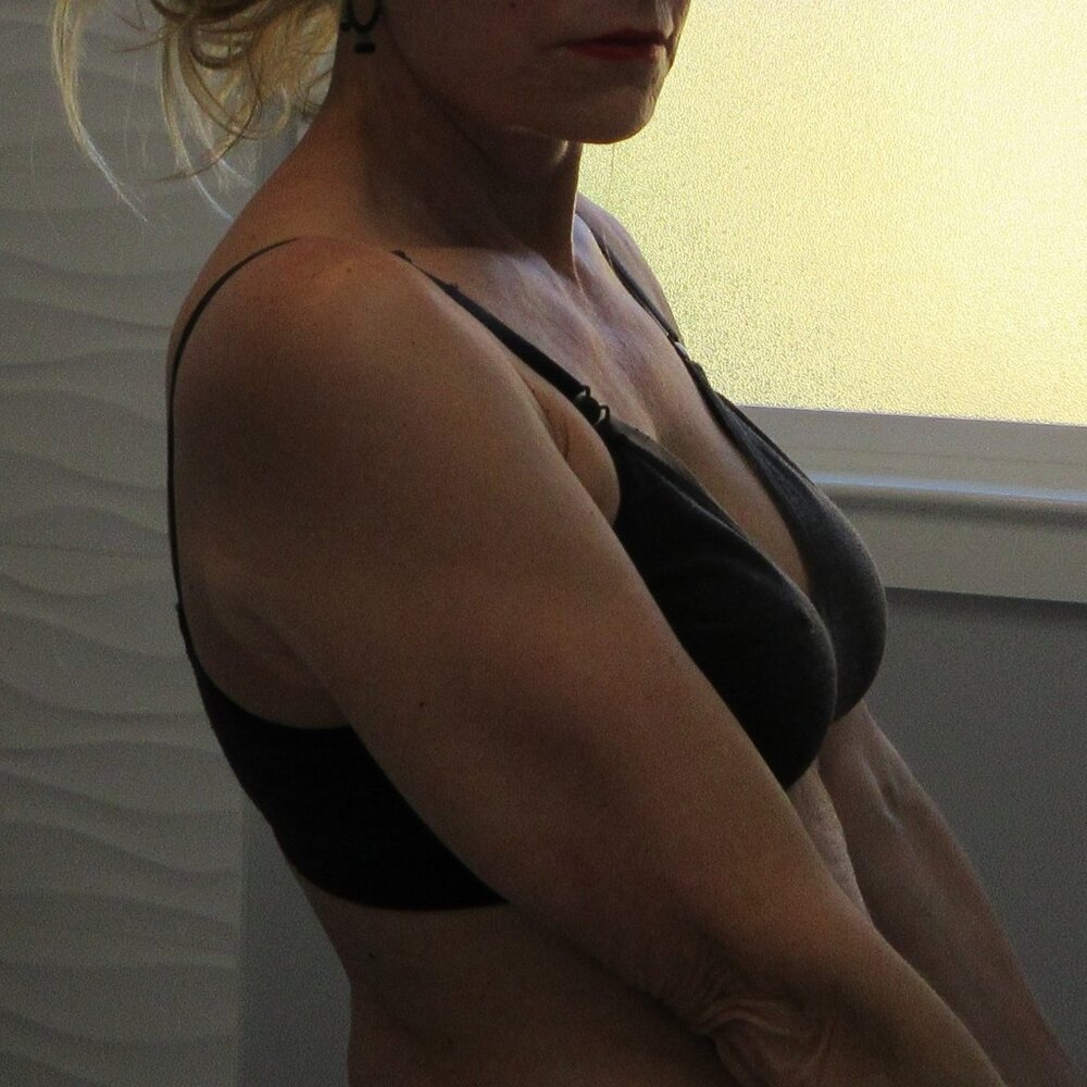 Black Cotton Blend Bralette w Skinny Straps, Size S